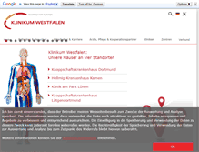 Tablet Screenshot of klinikum-westfalen.de